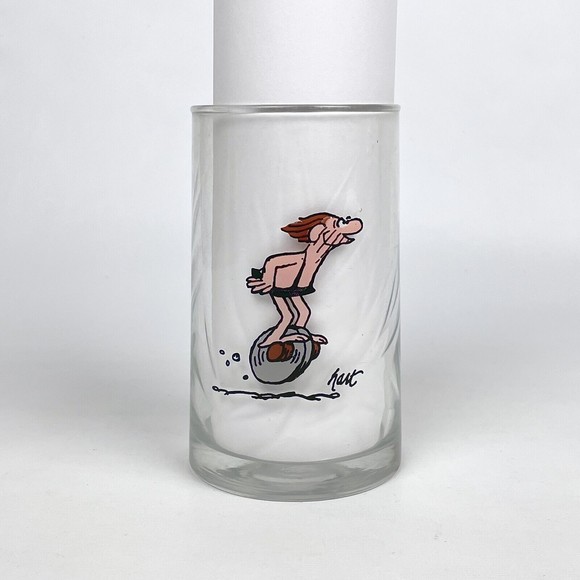 VTG 1981 Arby's B.C. Ice Age Collector Series Caveman THOR Glass Cup Premium - Picture 1 of 8